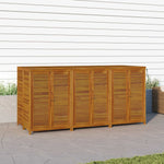Expansive Solid Acacia Wood Garden Storage Box
