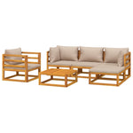 6-Piece Solid Wood Garden Lounge Set