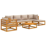 7-Piece Solid Wood Garden Lounge Set