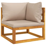 Taupe Twilight Gathering: 6-Piece Solid Wood Garden Lounge Set