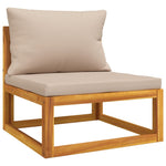 Sylvan Taupe: 7-Piece Solid Wood Garden Lounge Set