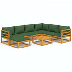 Green Grove Octavo: 8-Piece Solid Wood Garden Lounge Set