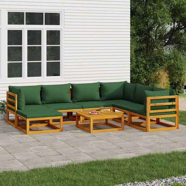  Green Grove Octavo: 8-Piece Solid Wood Garden Lounge Set