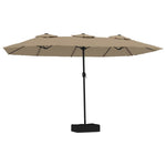 Twice the Comfort: Taupe Double-Head Parasol for Ultimate Shade