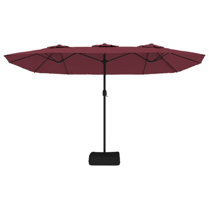Dual Delight: Bordeaux Red Double-Head Parasol for Stylish Shade