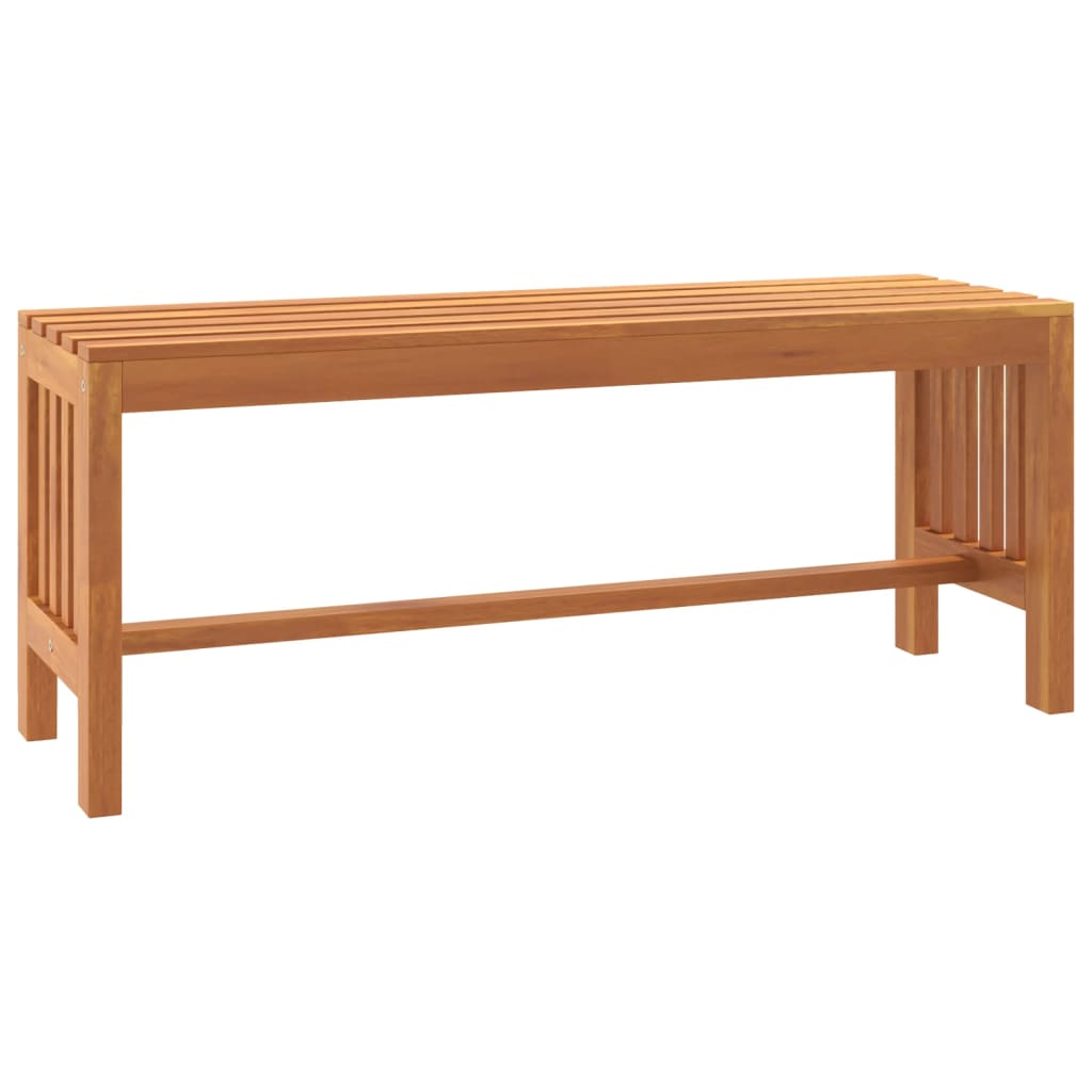 Nature's Retreat: Solid Wood Eucalyptus Garden Bench - 110×35×45cm