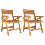 Natural Elegance: 2/3-Piece Solid Wood Acacia Garden Chairs