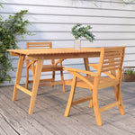 Natural Elegance: 2/3-Piece Solid Wood Acacia Garden Chairs