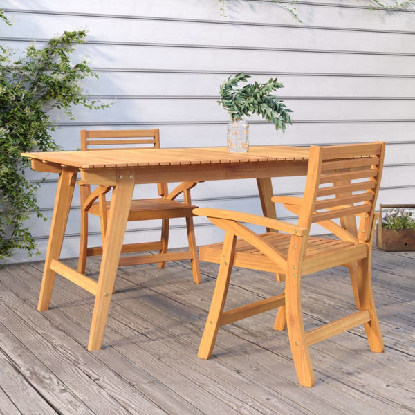  Natural Elegance: 2/3-Piece Solid Wood Acacia Garden Chairs