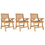 Natural Elegance: 2/3-Piece Solid Wood Acacia Garden Chairs