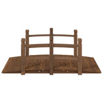 Enchanted Pathway: Solid Wood Spruce Garden Bridge with Railings