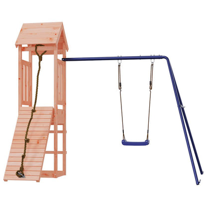 Woodland Explorer: The Ultimate Playhouse with Climbing Wall Swing