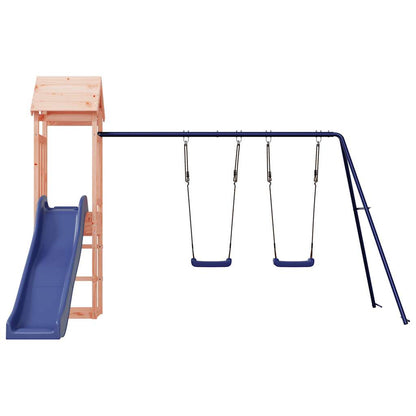 Whimsy Haven: The Ultimate Solid Wood Playhouse with Slide and Swings