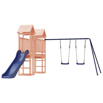 Woodland Adventure: Deluxe Playhouse with Slide and Swings