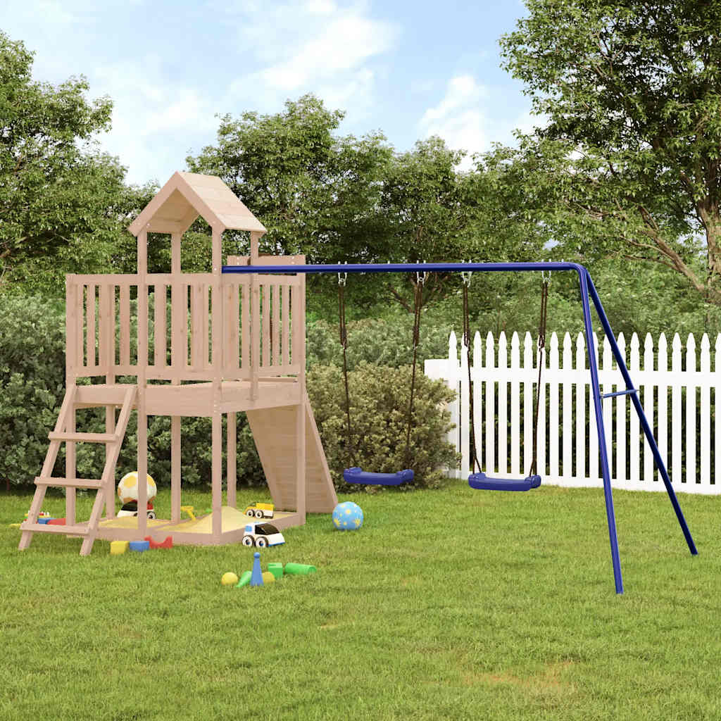 Nature's Adventure: Climbing Wall Swings Playhouse