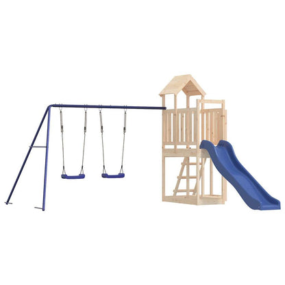 Slide 'n' Swing: Solid Pine Playhouse Adventure