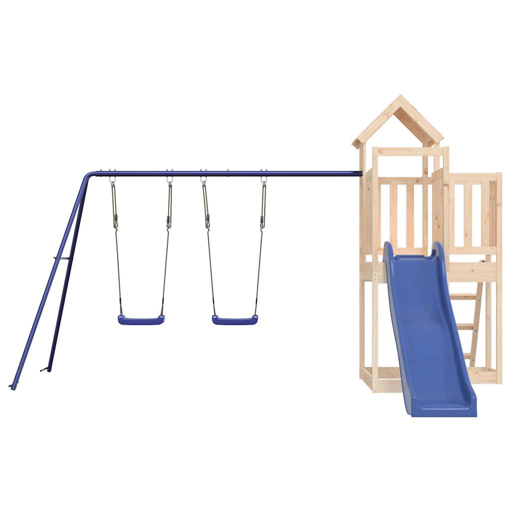 Slide 'n' Swing: Solid Pine Playhouse Adventure