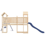 Pine Perfection: Slide and Swing Playhouse for Kids