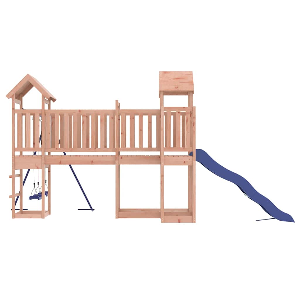 Woodland Excursion: Slide Swings Playhouse in Solid Douglas Wood