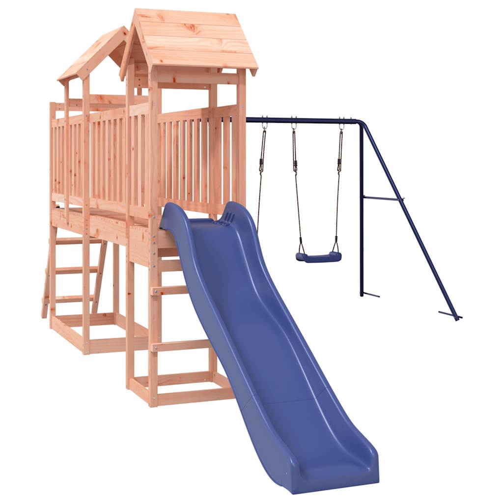 Woodland Adventures: Deluxe Playhouse with Slide and Swings