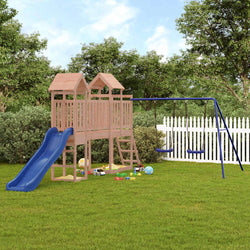 Woodland Adventures: Deluxe Playhouse with Slide and Swings