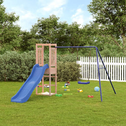 Whimsical Woodland Adventure: Slide, Swing & Playhouse Delight