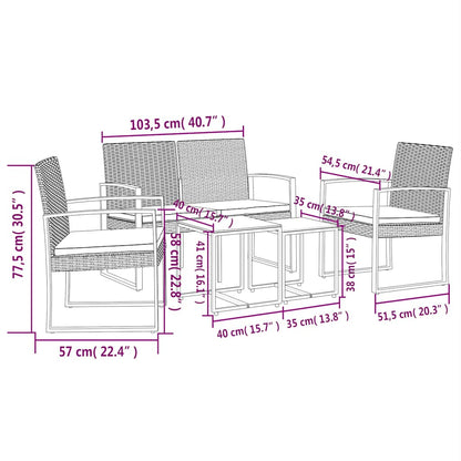 Durable 5 piece Garden Dining Set Patio Setup Modern Living 
