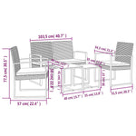 Durable 5 piece Garden Dining Set Patio Setup Modern Living