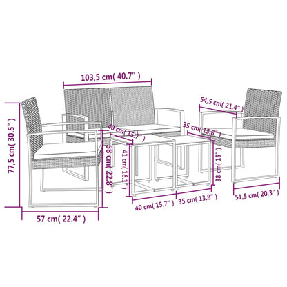 Versatile 5 piece Garden Dining Set Patio Setup Modern Living 