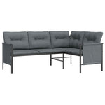 Functional Garden Corner Sofa Anthracite Steel Daily Living Essential Boho