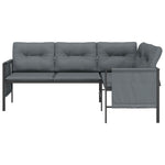 Functional Garden Corner Sofa Anthracite Steel Daily Living Essential Boho