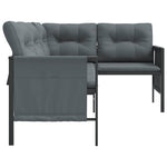 Functional Garden Corner Sofa Anthracite Steel Daily Living Essential Boho