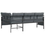 Functional Garden Corner Sofa Anthracite Steel Daily Living Essential Boho