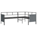 Functional Garden Corner Sofa Anthracite Steel Daily Living Essential Boho