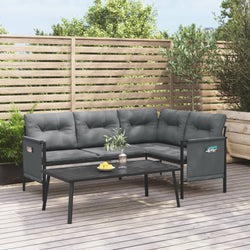 Functional Garden Corner Sofa Anthracite Steel Daily Living Essential Boho 