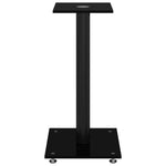 Speaker Stands Pair Tempered Glass Black | HomeAndLiving