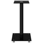 Speaker Stands Pair Tempered Glass Black | HomeAndLiving
