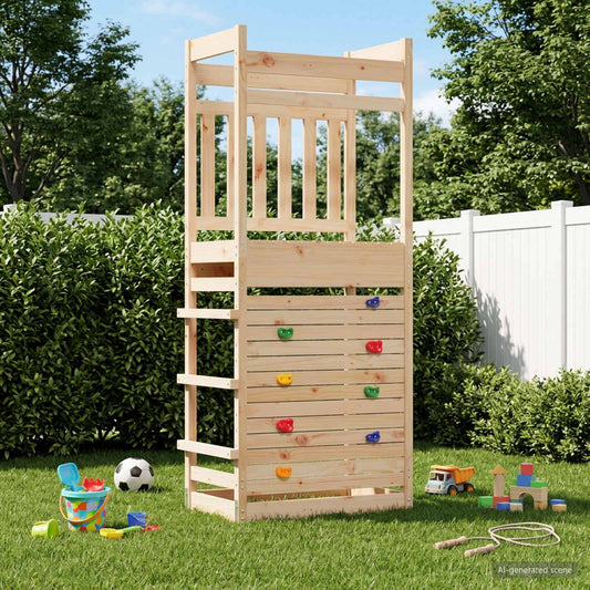 Kids Outdoor Play Tower Solid Pine Wood | HomeAndLiving