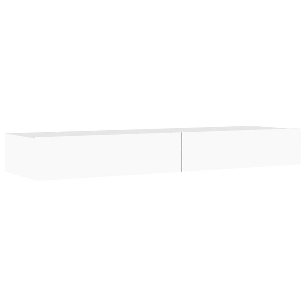 Illuminating Elegance: White TV Cabinet with LED Lights