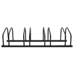 CycleCrest Quad: Stylish Black Steel Bike Rack for 4 Bikes