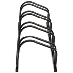CycleCrest Quad: Stylish Black Steel Bike Rack for 4 Bikes