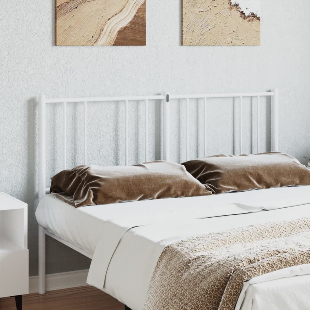 Elegant White Metal Headboard