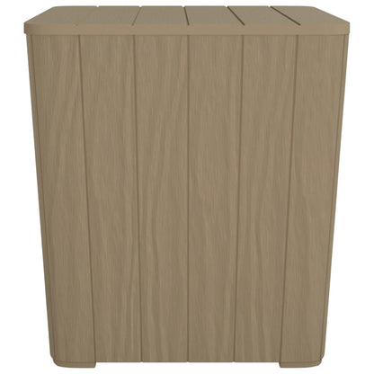 Natural Elegance Redefined: Light Brown Polypropylene Garden Table with Detachable Lid