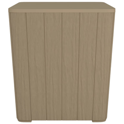 Natural Elegance Redefined: Light Brown Polypropylene Garden Table with Detachable Lid