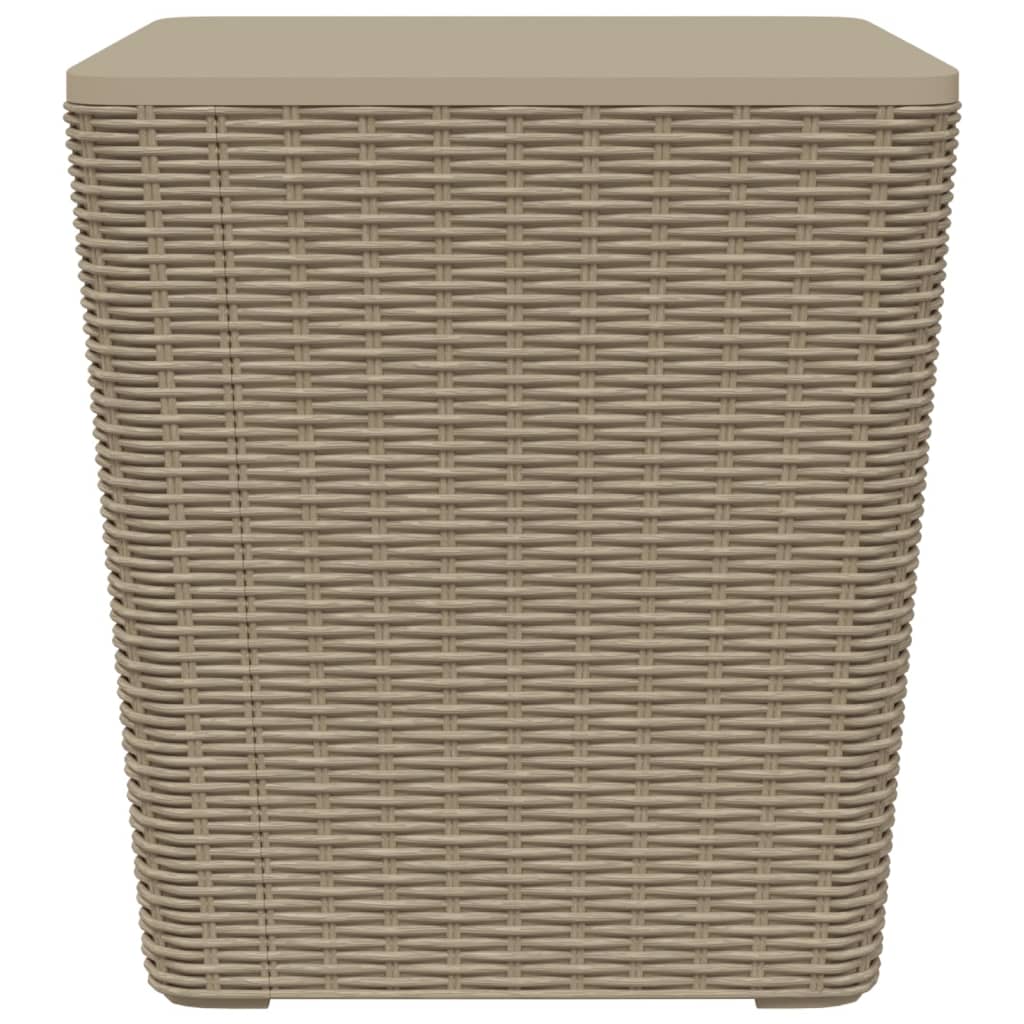 Transformative Garden Essential: Light Brown Polypropylene Table with Removable Lid