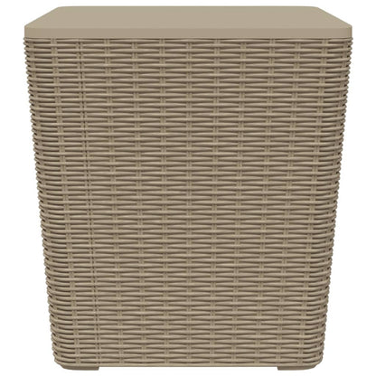 Transformative Garden Essential: Light Brown Polypropylene Table with Removable Lid