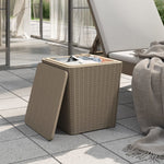 Transformative Garden Essential: Light Brown Polypropylene Table with Removable Lid