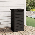 Sleek Outdoor Waste Solution: Black Polypropylene Garbage Bin