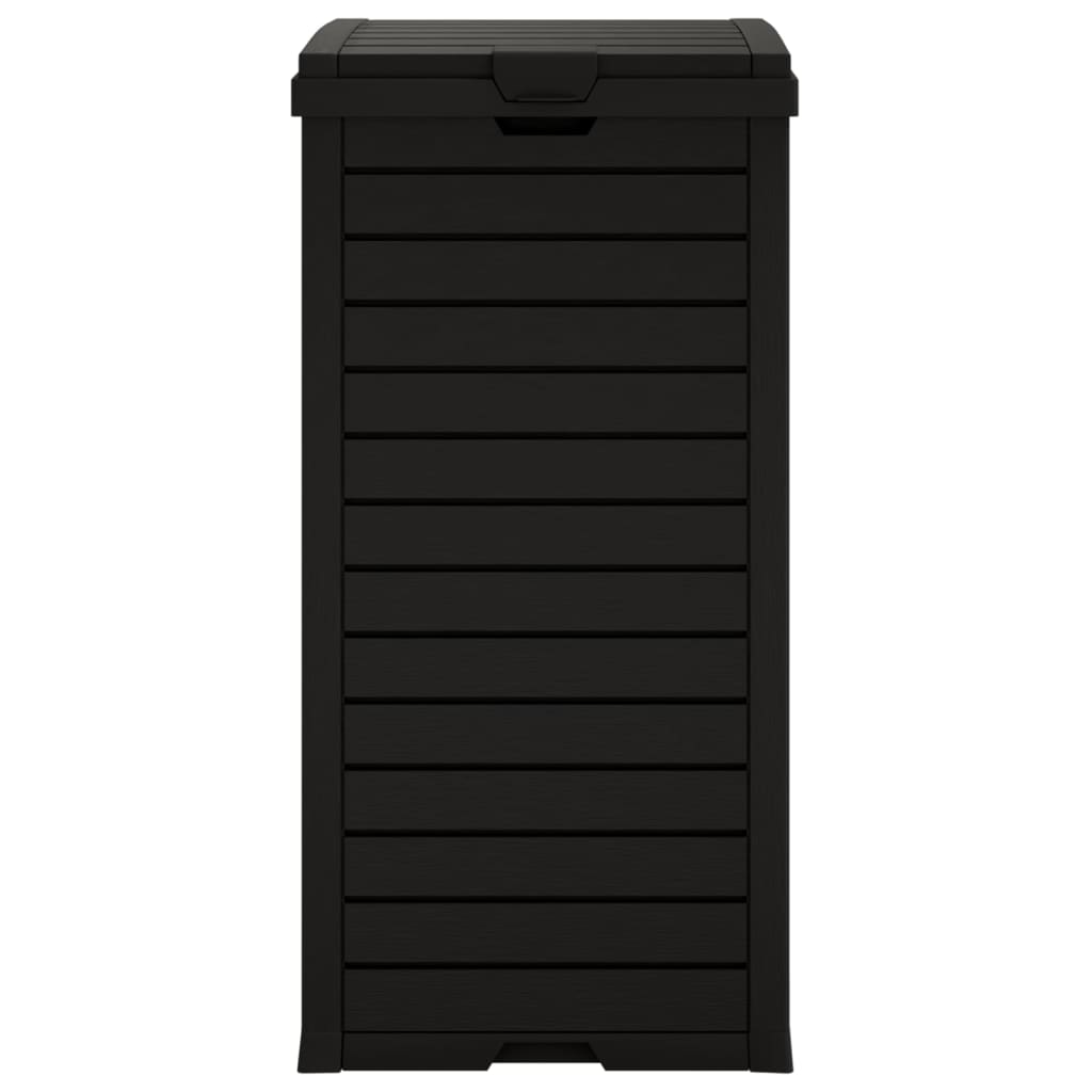 Sleek Outdoor Waste Solution: Black Polypropylene Garbage Bin