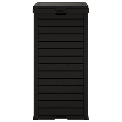 Sleek Outdoor Waste Solution: Black Polypropylene Garbage Bin